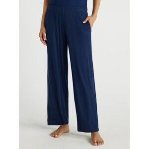 Joyspun Women's Ribbed Knit Pull On Sleep Pants